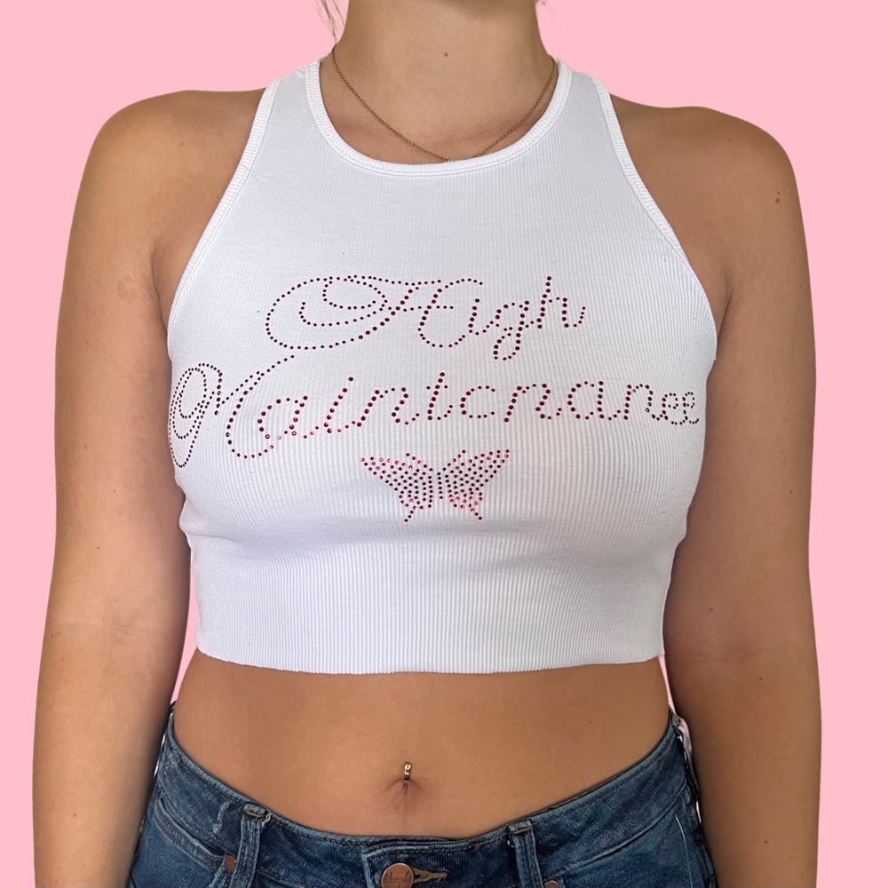Rhinestone crop top
